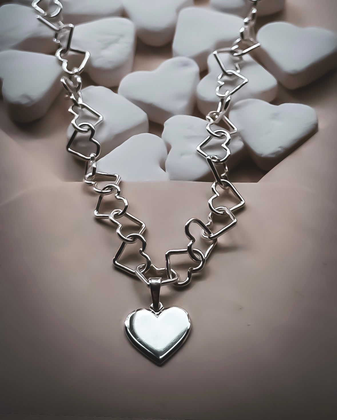 Heart Necklace Silver