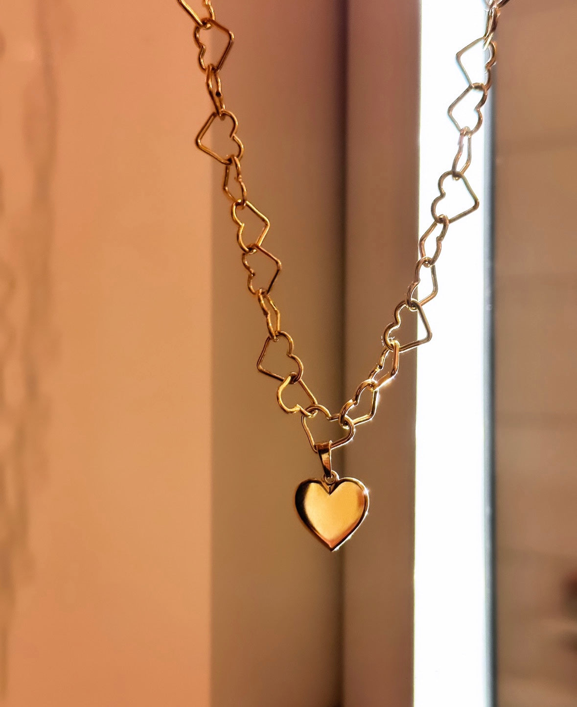 Heart Necklace Gold