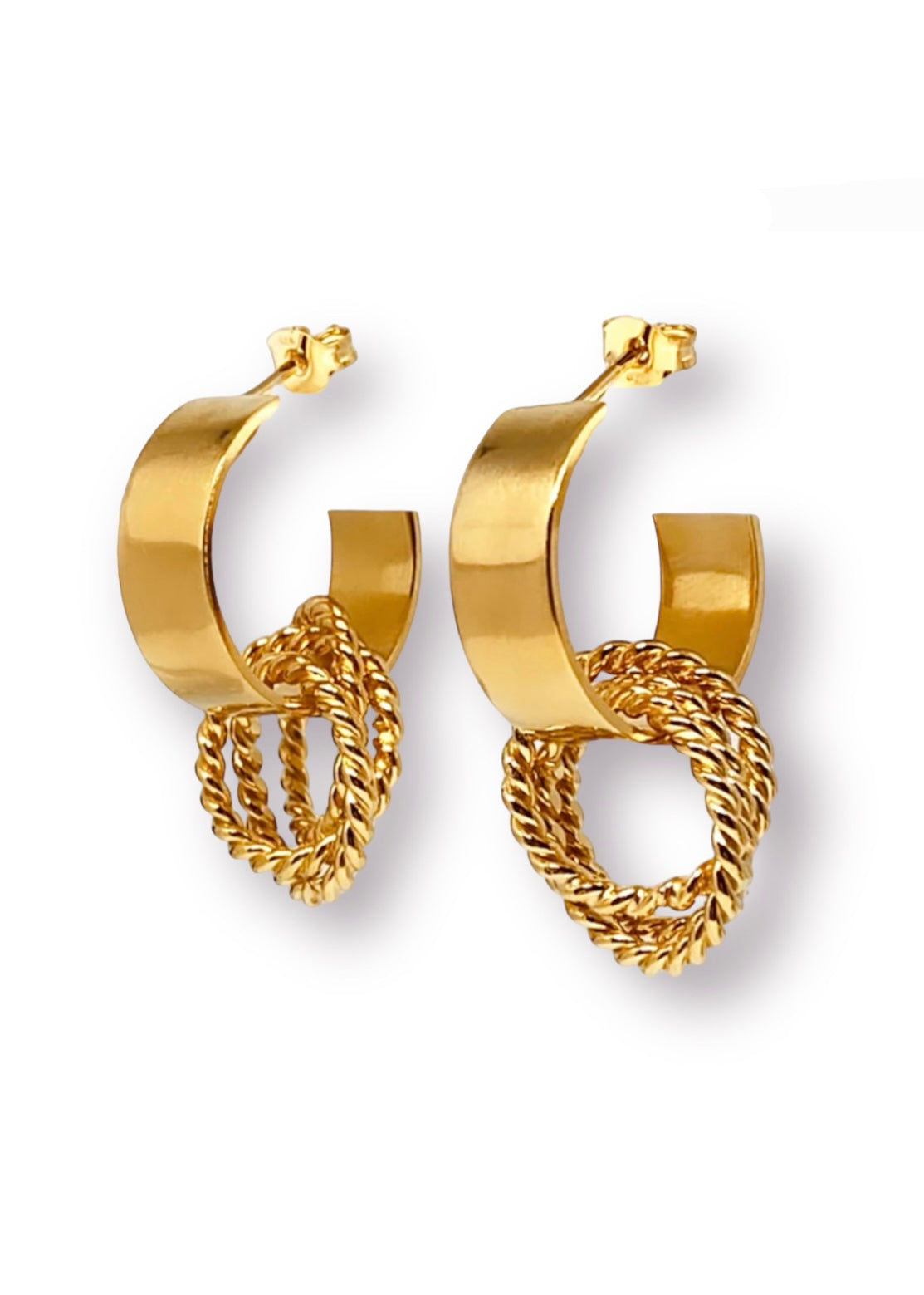 Hulahoop Earrings with rings