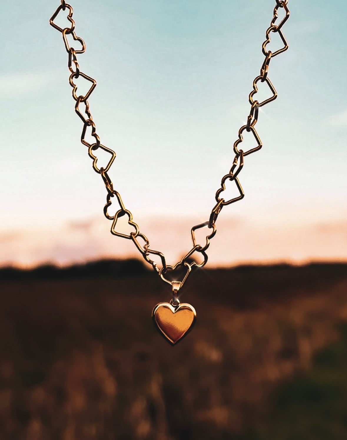 Heart Necklace Gold