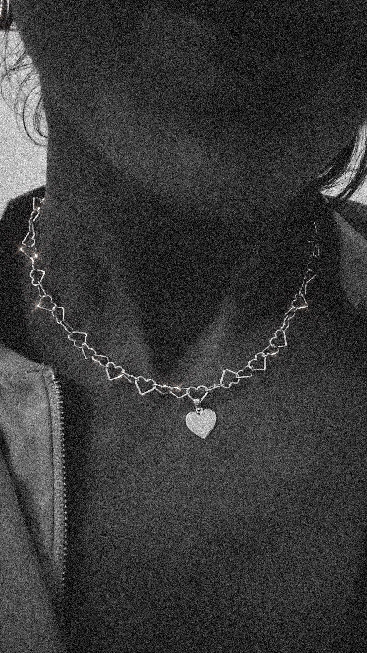 Heart Necklace Silver