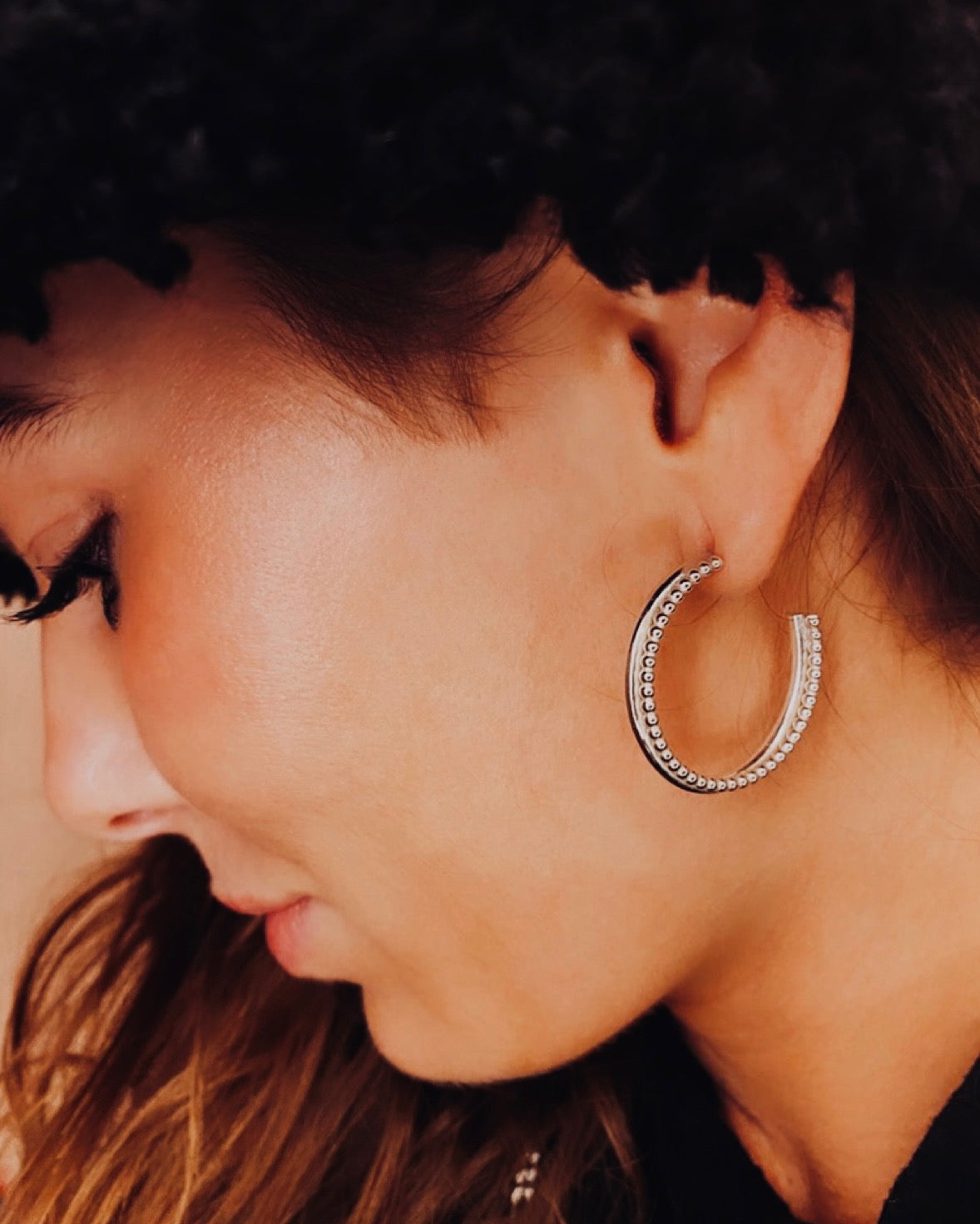 Half Dotted Earrings