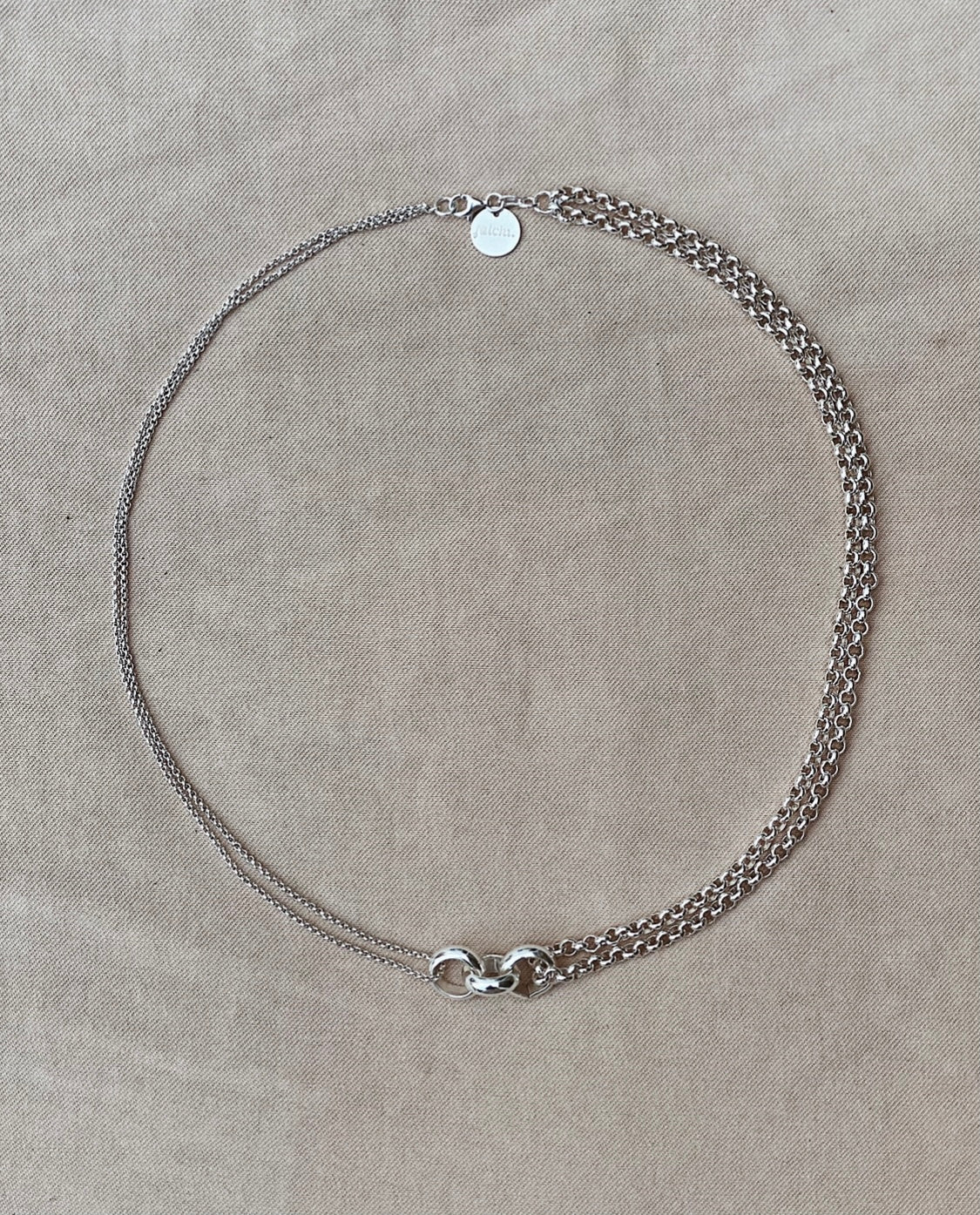 Diabolo Necklace Silver
