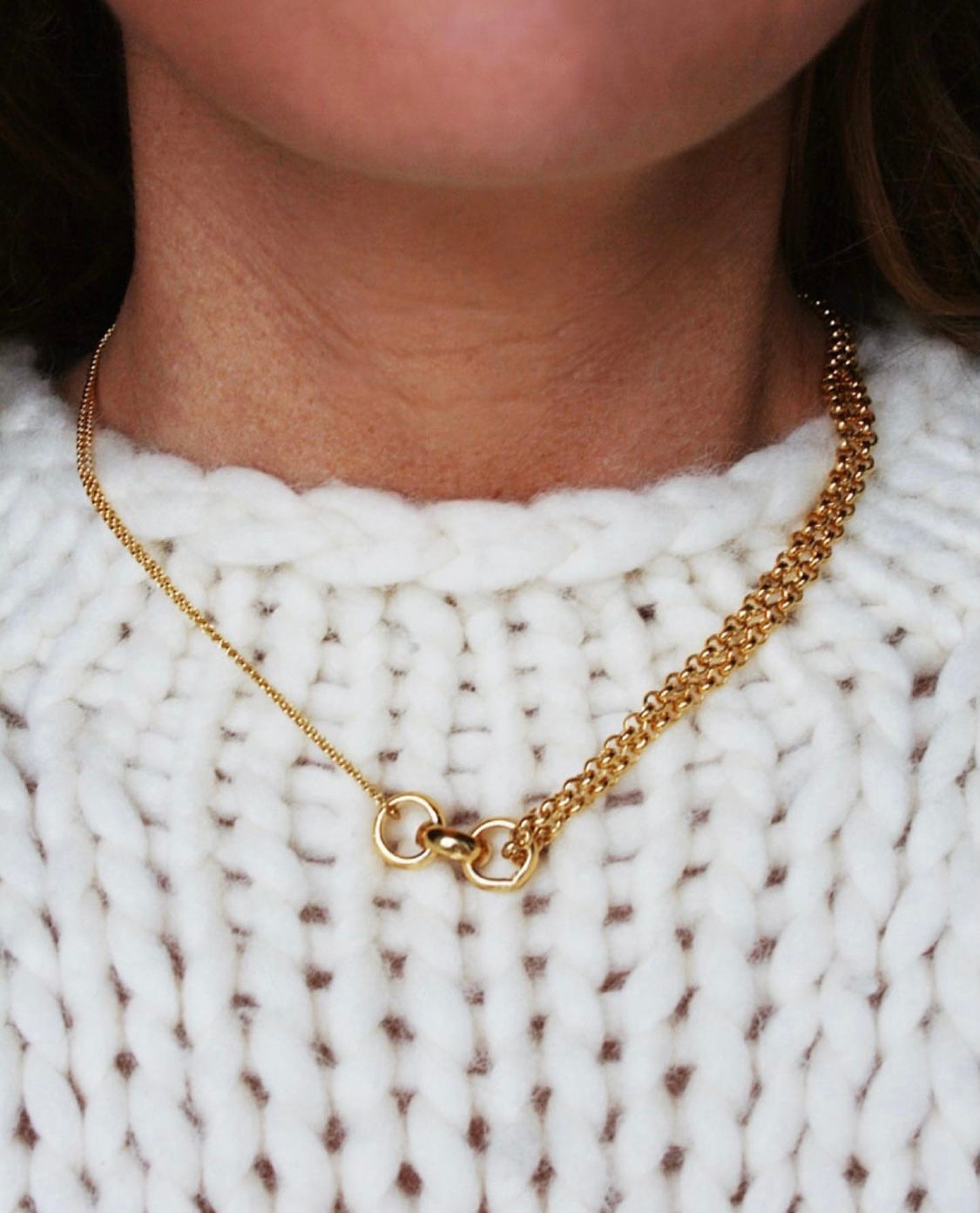 Diabolo Necklace Gold