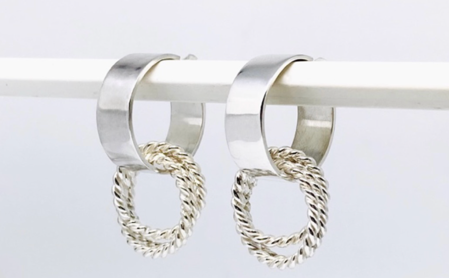 Hulahoop Earrings with rings