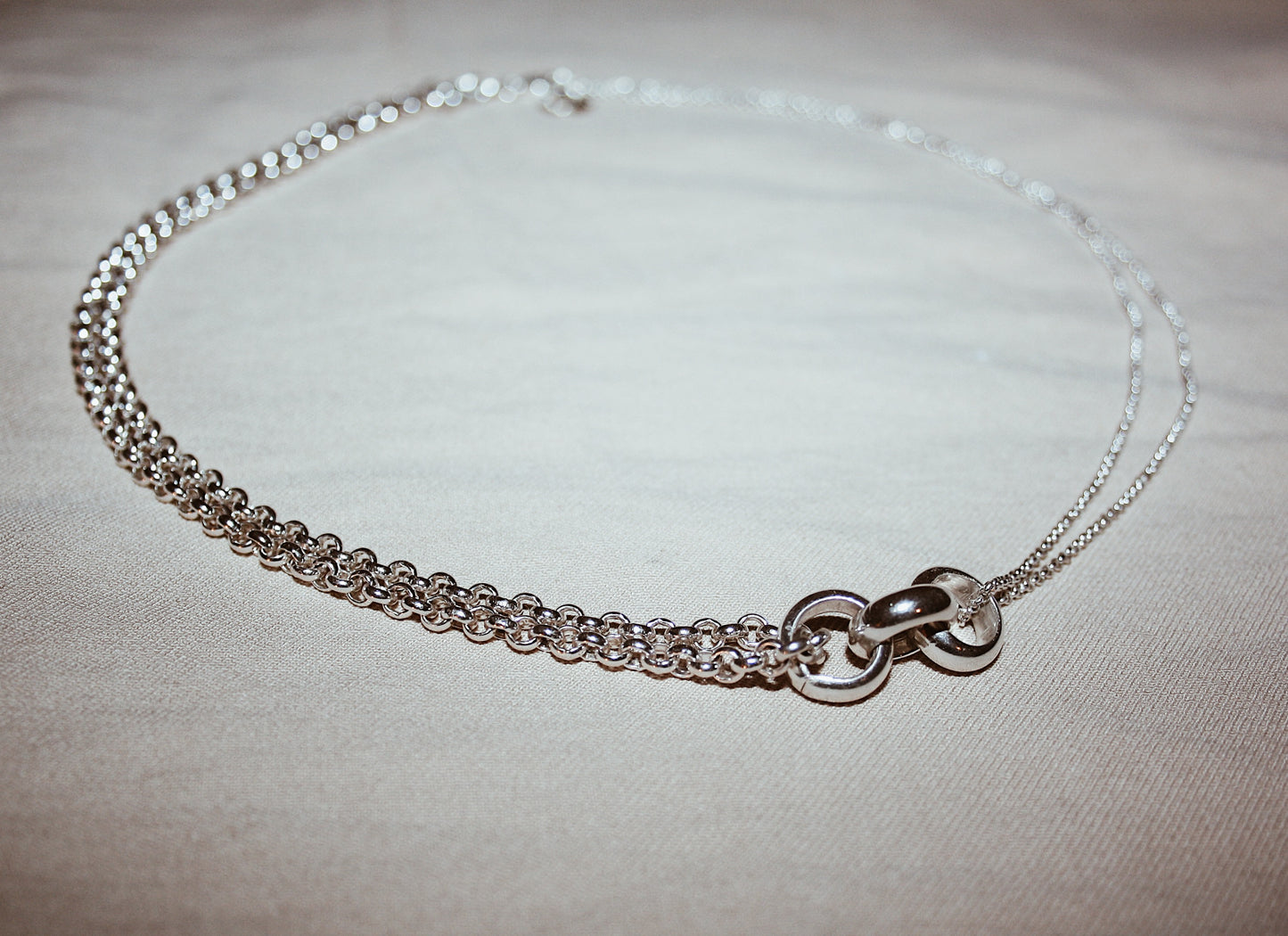 Diabolo Necklace Silver