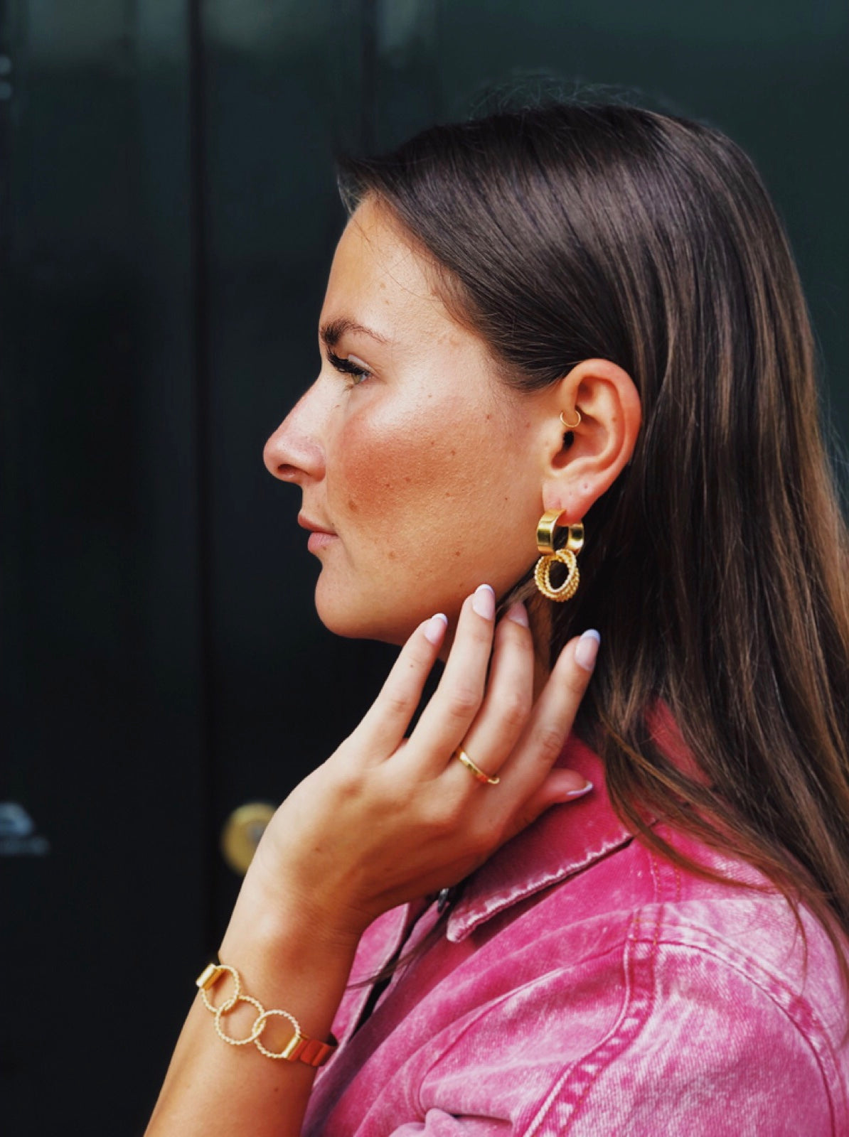 Hulahoop Earrings with rings