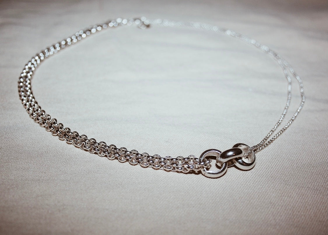 Diabolo Necklace Silver