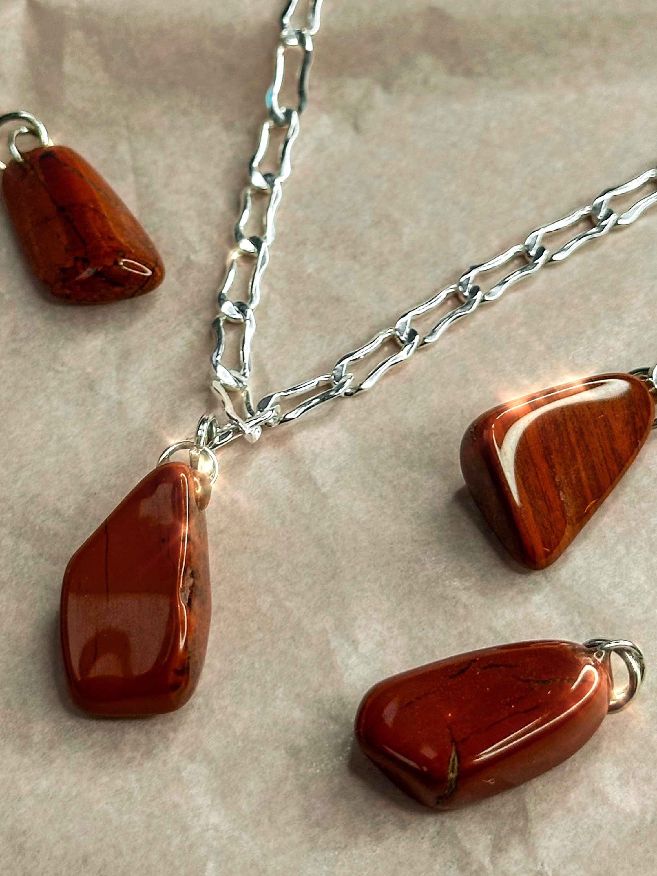 Red Jasper Necklace Silver – falchi-jewelry