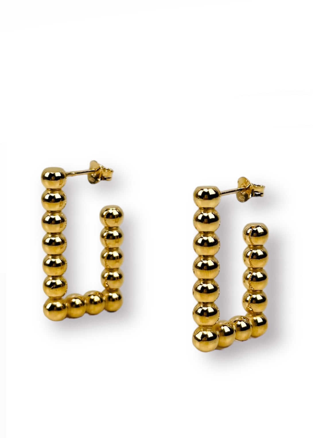 Square Dotted Hoops Gold