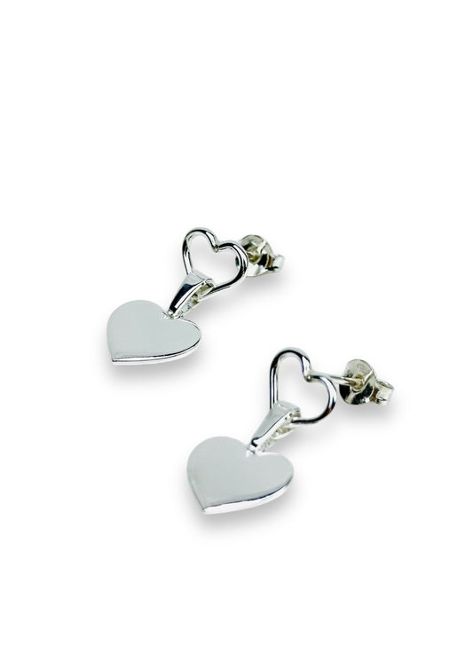 Heart Earrings Silver