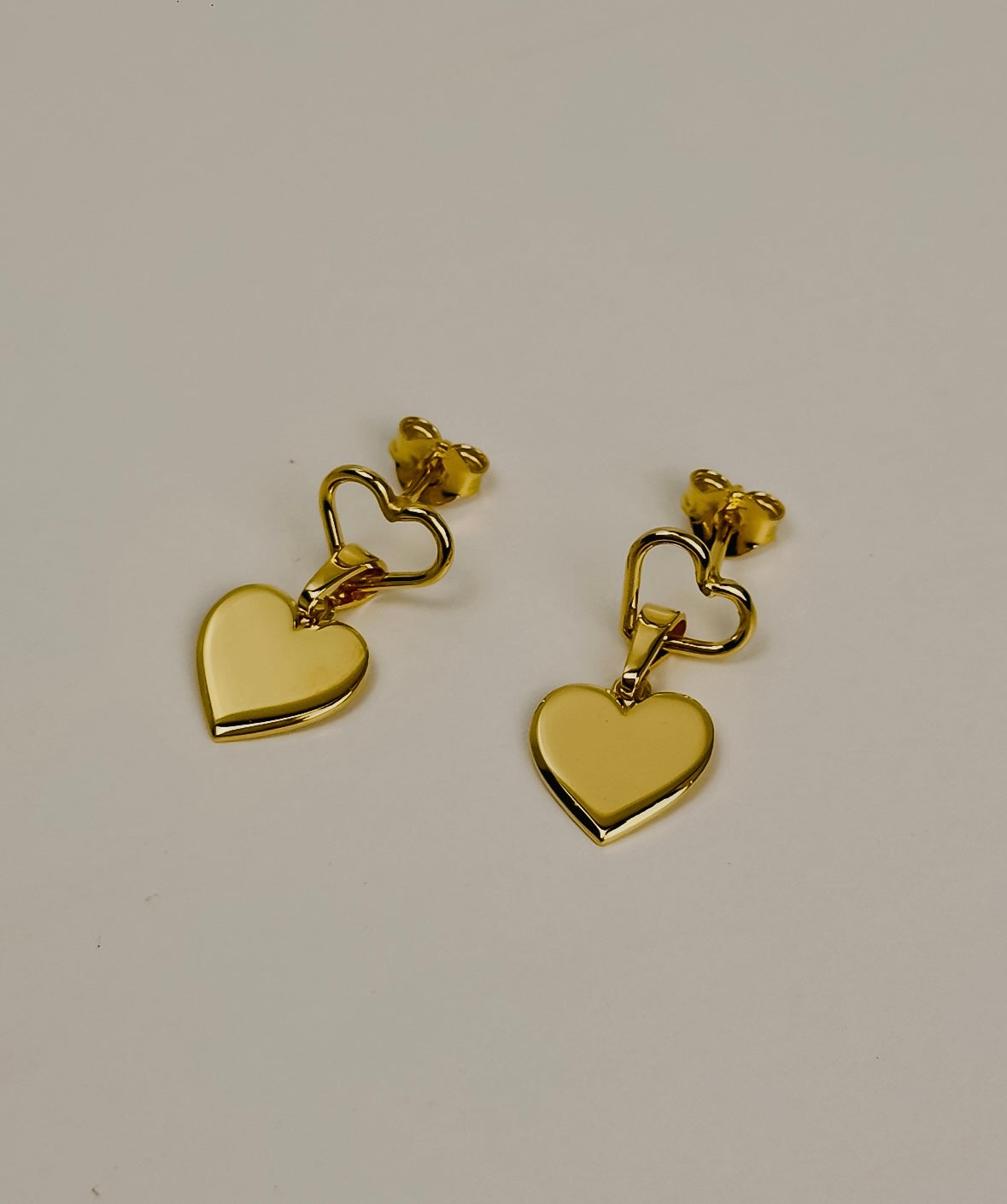 Heart Earrings Gold
