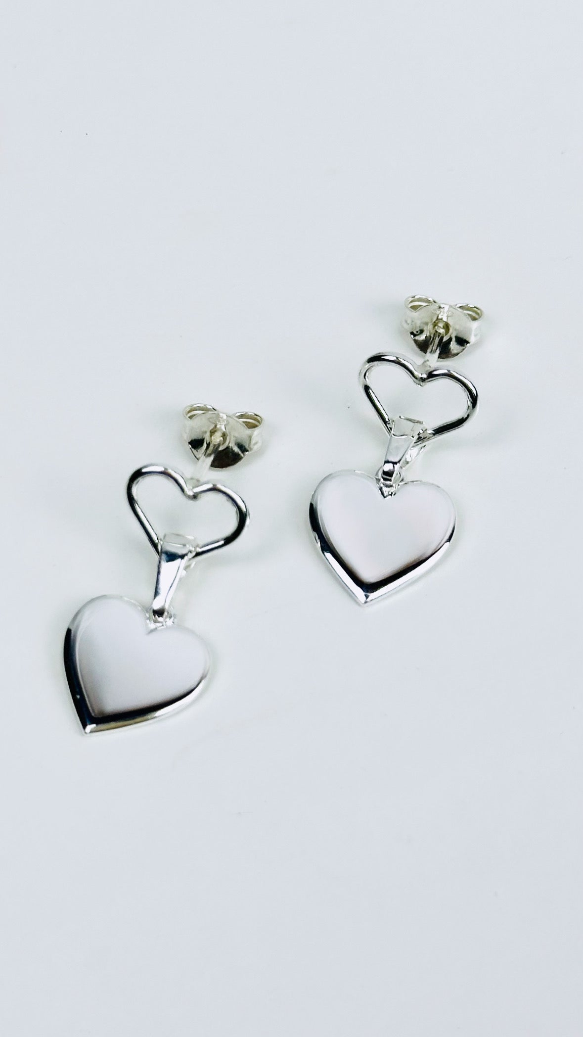 Heart Earrings Silver – falchi-jewelry