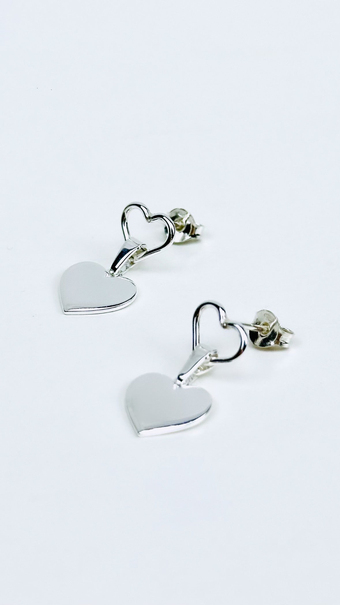 Heart Earrings Silver – falchi-jewelry