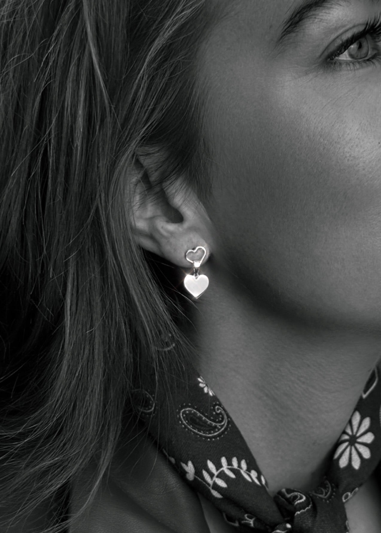 Heart Earrings Silver – falchi-jewelry