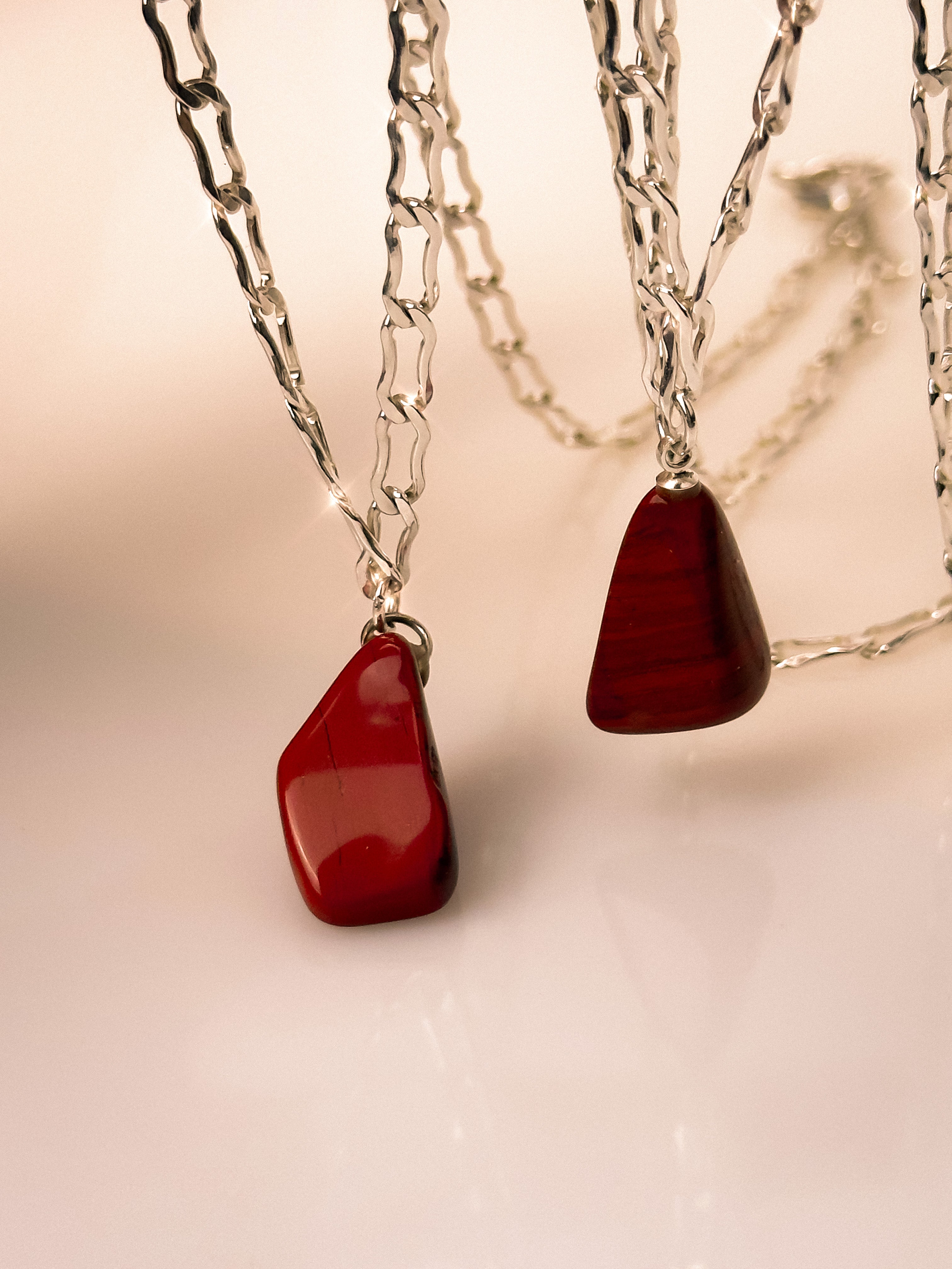Red Jasper Necklace Silver – falchi-jewelry