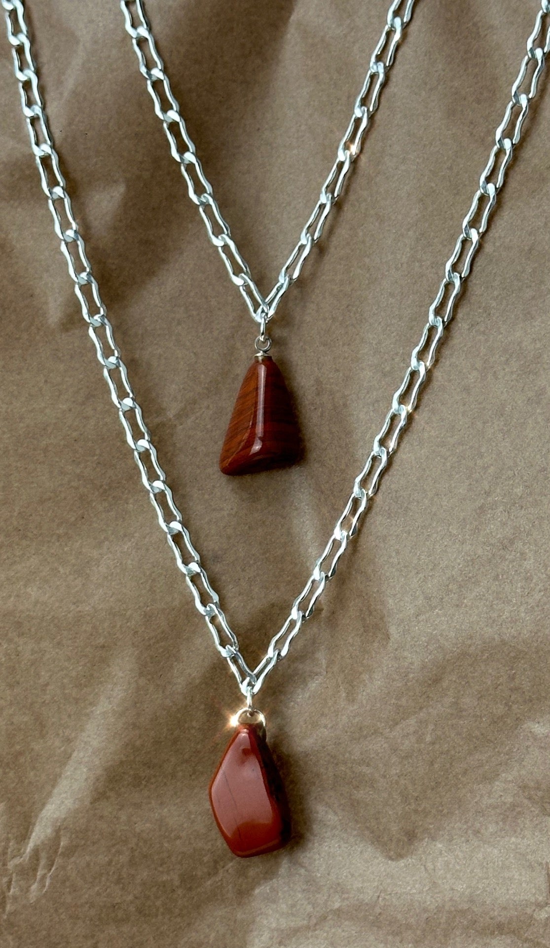 Red Jasper Necklace Silver – falchi-jewelry