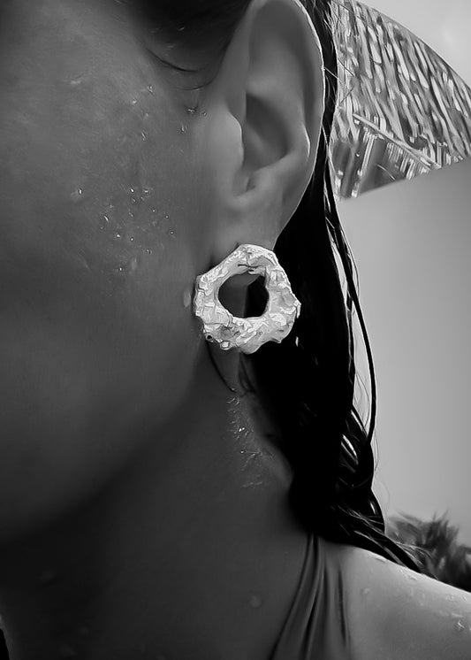 Coral Earrings Silver