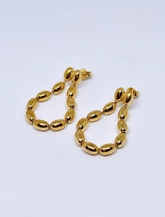 Olive Drop Earrings S Gold